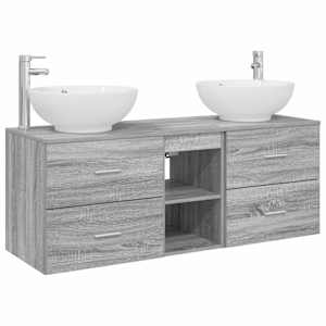 vidaXL Vannitoa m&ouml;&ouml;bleset 3 tk Hall Sonoma 49,5 x 44,5 x 65 cm