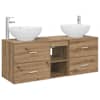 vidaXL Vannitoa kapikomplekt 3 tk Artisan tamm 129 x 44,5 x 80 cm
