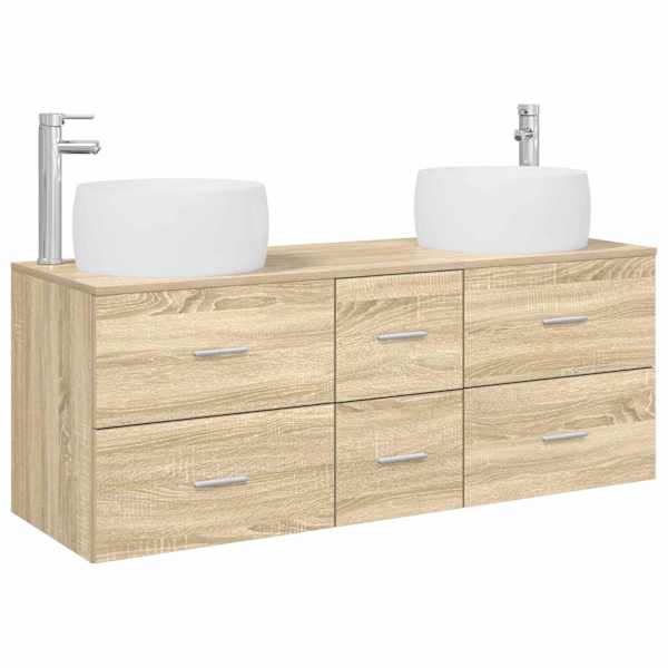 vidaXL Vannitoa m&ouml;&ouml;bleset 3 tk Sonoma tamm 49,5 x 44,5 x 66 cm