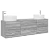 vidaXL Vannitoa m&ouml;&ouml;bleset 3 tk Hall Sonoma 49,5 x 44,5 x 65,5 cm