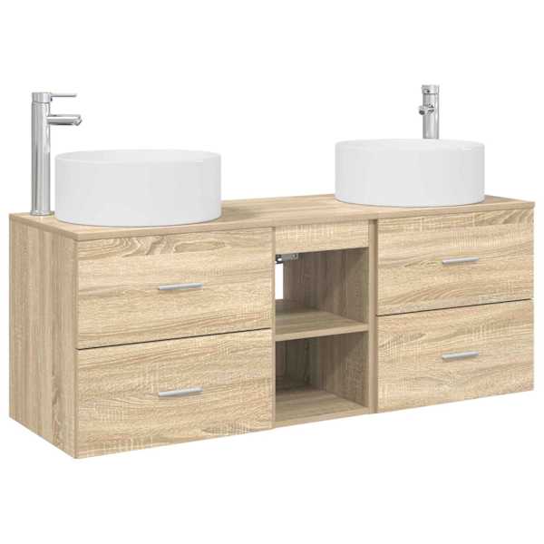 vidaXL Vannitoa m&ouml;&ouml;bleset 3 tk Sonoma tamm 49,5 x 44,5 x 65,5 cm