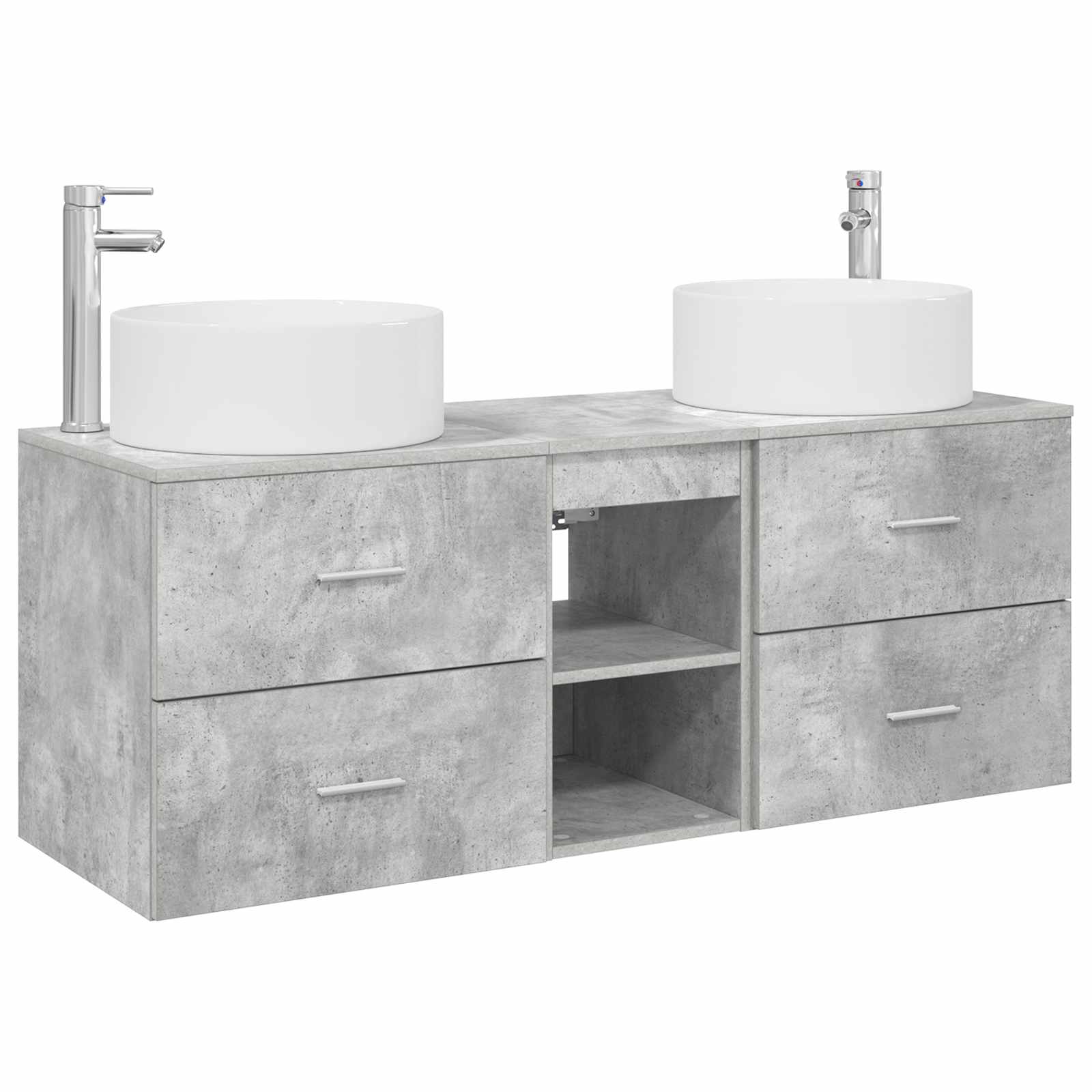 Sada koupelnového nábytku 3 ks Betonově šedá 129 x 44,5 x 80 cm 3405950