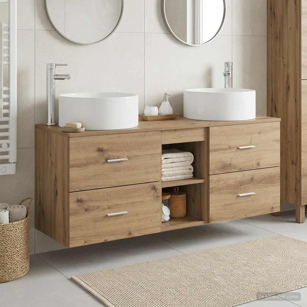 Vannitoa mööbleset 3 tk Artisan tamm 49,5 x 44,5 x 65,5 cm
