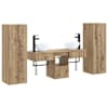 vidaXL Vannitoa m&ouml;&ouml;bleset 5 tk Artisan tamm 33 x 34,5 x 100 cm