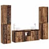 vidaXL Vannitoa m&ouml;&ouml;bleset 5 tk Vana puit 33 x 34,5 x 160 cm Tehispuit