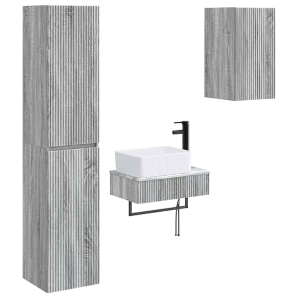 vidaXL Vannitoa m&ouml;&ouml;bleset 3 tk Hall Sonoma 33 x 34,5 x 160 cm