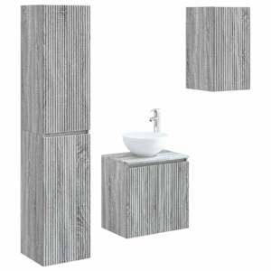 vidaXL Vannitoa m&ouml;&ouml;bleset 3 tk Hall Sonoma 33 x 34,5 x 160 cm