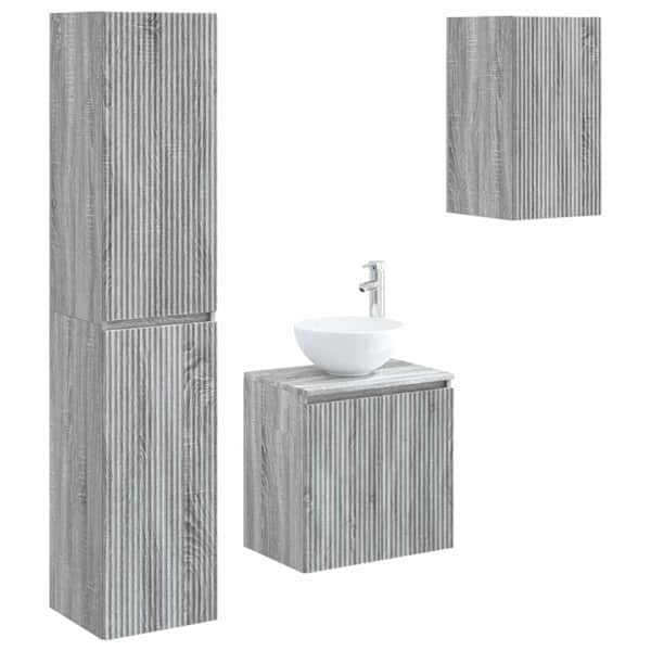 vidaXL Vannitoa m&ouml;&ouml;bleset 3 tk Hall Sonoma 33 x 34,5 x 160 cm
