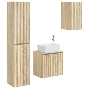 vidaXL Vannitoa m&ouml;&ouml;bleset 3 tk Sonoma tamm 33 x 34,5 x 160 cm