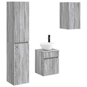 vidaXL Vannitoa m&ouml;&ouml;bleset 3 tk Hall Sonoma 33 x 34,5 x 160 cm