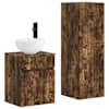 vidaXL Vannitoa m&ouml;&ouml;bleset 2 tk Suitsutatud tamm 33 x 34,5 x 100 cm