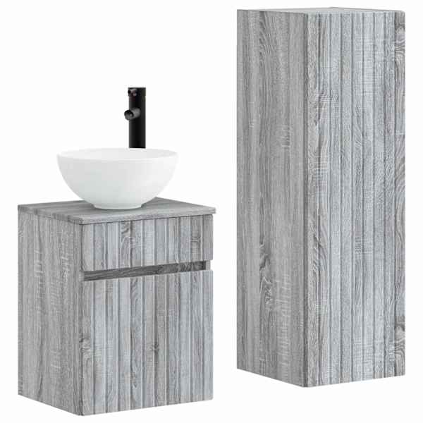 vidaXL Vannitoa m&ouml;&ouml;bleset 2 tk Hall Sonoma 33 x 34,5 x 100 cm