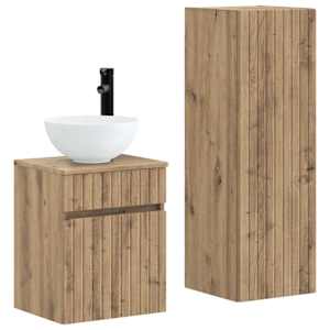 vidaXL Vannitoa m&ouml;&ouml;bleset 2 tk Artisan tamm 33 x 34,5 x 100 cm