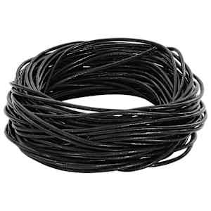 vidaXL Nahk k&ouml;is 1 Must &Oslash;1 mm x 5 m Nahk
