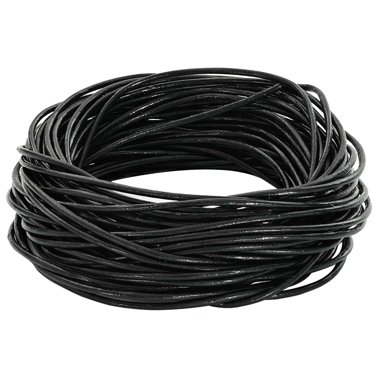 vidaXL Cord din Piele Negru Ø1 mm x 5 m Piele