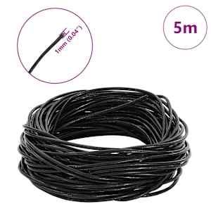 Kožený provázek Černá Ø1 mm x 5 m Kůže - obrázek 7