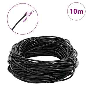 Kožený provázek Černá Ø2 mm x 10 m Kůže - obrázek 7