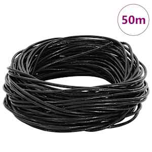 Kožený provázek Černá Ø2 mm x 50 m Kůže - obrázek 2