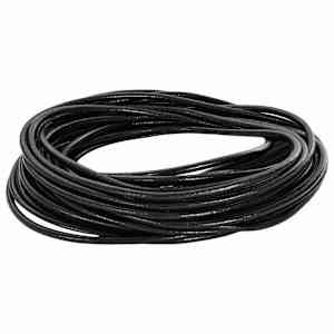 Usnjena vrvica Črna Ø2,5 mm x 10 m Usnje