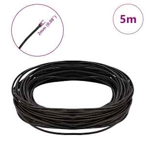 Kožený provázek Tmavě hnědá Ø2 mm x 5 m Kůže - obrázek 7