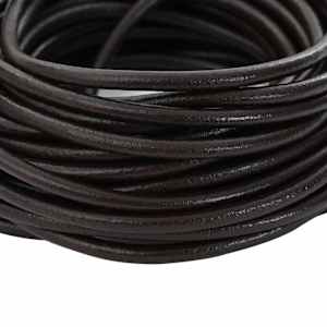 Kožený provázek Tmavě hnědá Ø4 mm x 10 m Kůže - obrázek 4