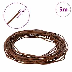 Kožený provázek Světle hnědá Ø1 mm x 5 m Kůže - obrázek 7