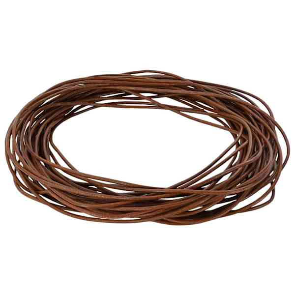 vidaXL Nahk k&ouml;is 1 Helepruun &Oslash;1 mm x 10 m Nahk