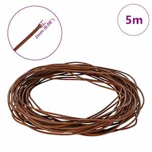Kožený provázek Světle hnědá Ø2 mm x 5 m Kůže - obrázek 7