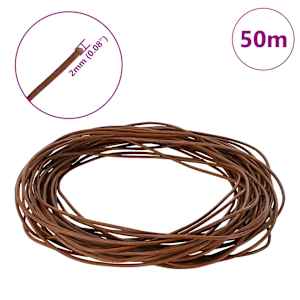Kožený provázek Světle hnědá Ø2,5 mm x 5 m Kůže - obrázek 7