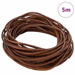 Kožený provázek Světle hnědá Ø2,5 mm x 5 m Kůže - obrázek 2