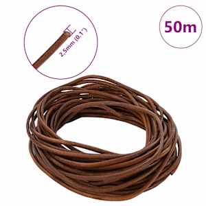 Kožený provázek Světle hnědá Ø2,5 mm x 50 m Kůže - obrázek 7