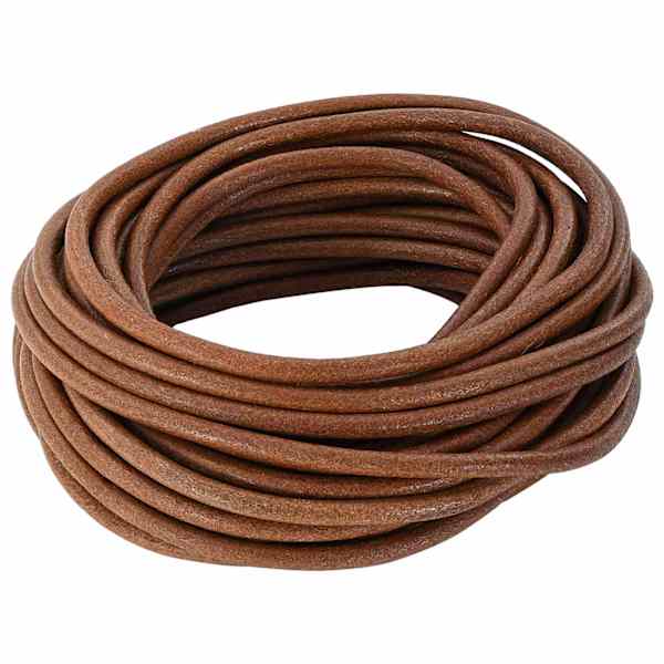vidaXL Nahk k&ouml;is 1 Helepruun &Oslash;4 mm x 10 m Nahk