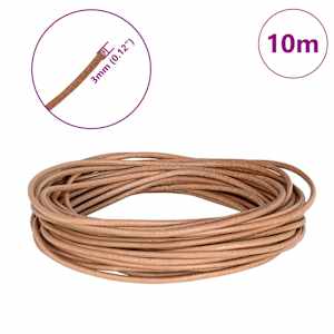 Kožený provázek Hnědá Ø3 mm x 10 m Kůže - obrázek 7