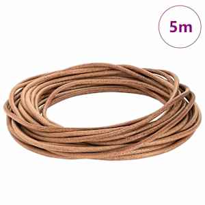 Kožený provázek Hnědá Ø5 mm x 5 m Kůže - obrázek 2