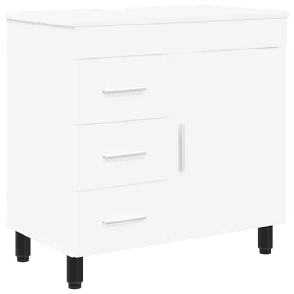 vidaXL Vannitoa peegelkapid Valge 60 x 35 x 60 cm Tehispuit