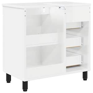 Umývadlo do koupelny Bílá s vysokým leskem 60 x 35 x 60 cm - obrázek 7