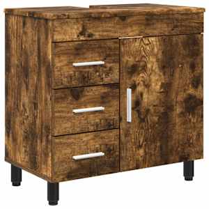 vidaXL Vannitoa peegelkapid Suitsutatud tamm 60 x 35 x 60 cm Tehispuit