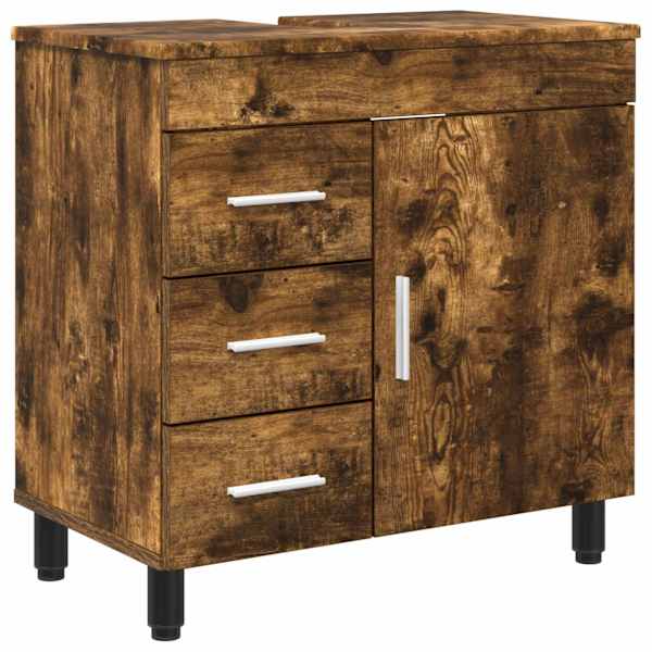 vidaXL Vannitoa peegelkapid Suitsutatud tamm 60 x 35 x 60 cm Tehispuit