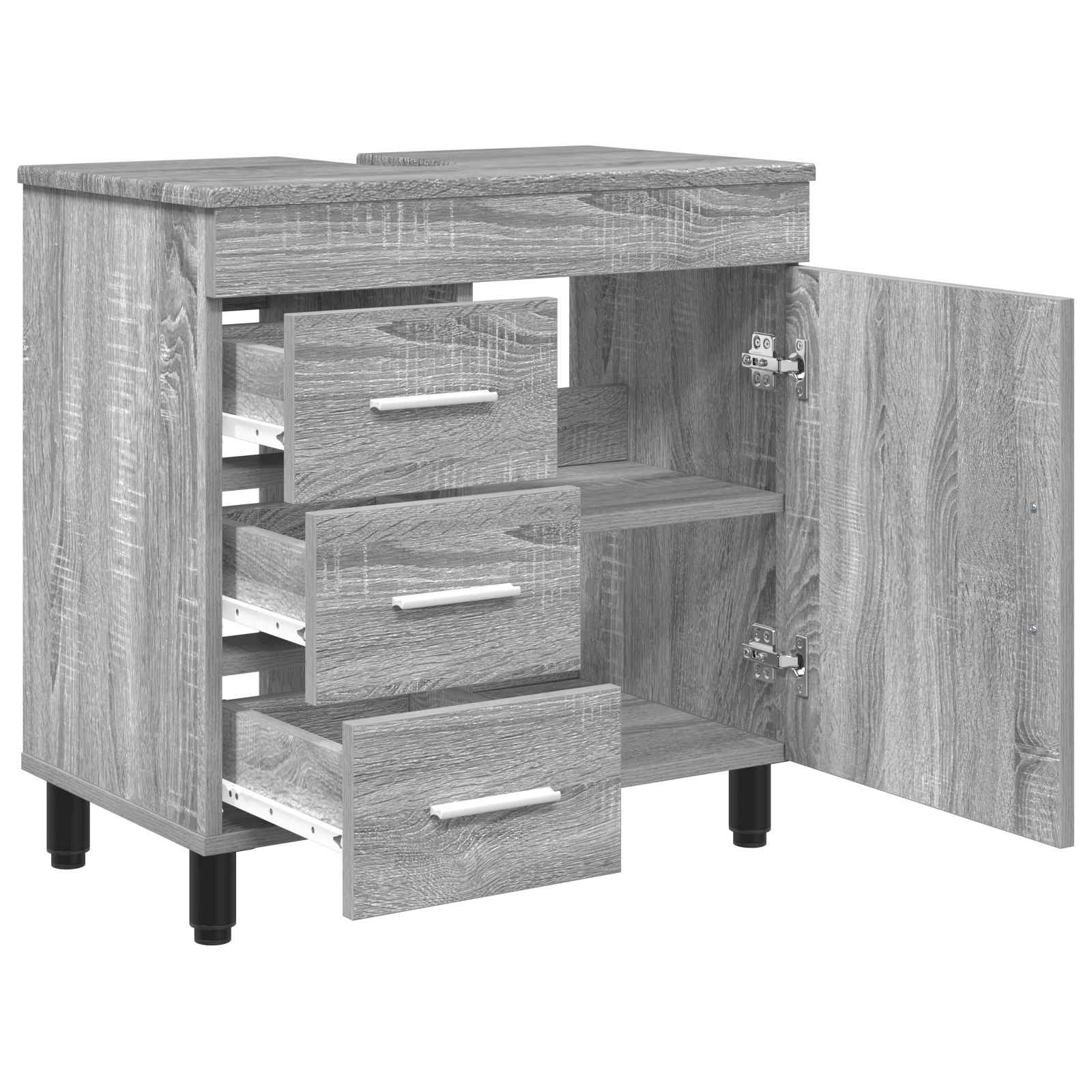 Kopalniška enota Siva Sonoma 60 x 35 x 60 cm Inženirski les - slika 4