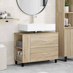 Kabineta pod umivalnikom s polico sonoma hrast 80 x 35 x 60 cm