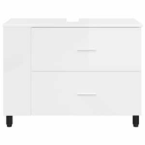 Umývadlo do koupelny Bílá s vysokým leskem 80 x 35 x 60 cm - obrázek 5