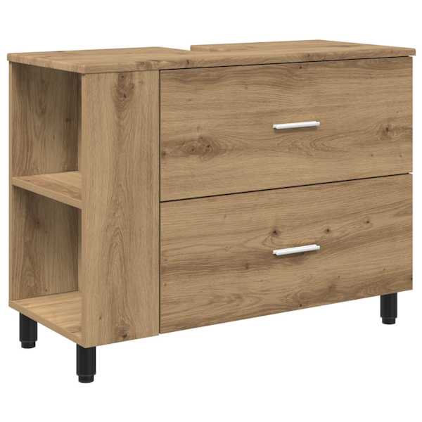 vidaXL Vannitoa peegelkapid Artisan tamm 80 x 35 x 60 cm Tehispuit
