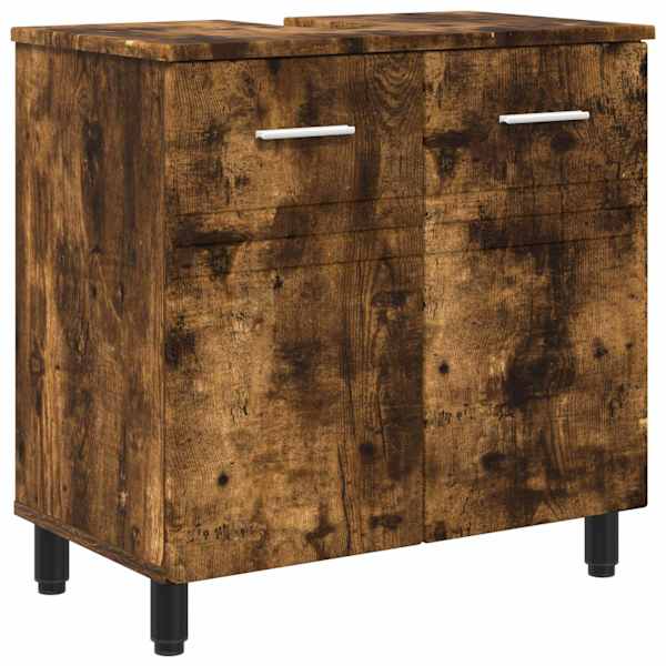 vidaXL Vannitoa peegelkapid Suitsutatud tamm 60 x 35 x 60 cm Tehispuit