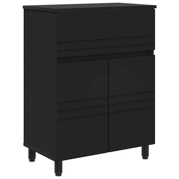 vidaXL Vannitoa peegelkapid Must 60 x 35 x 80 cm Tehispuit