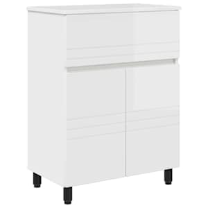 Umývadlo do koupelny Bílá s vysokým leskem 60 x 35 x 80 cm - obrázek 2