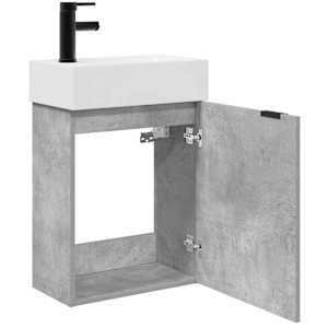 Koupelnová skříňka s baterií Betonově šedá 45,5 x 22,5 x 84 cm - obrázek 4