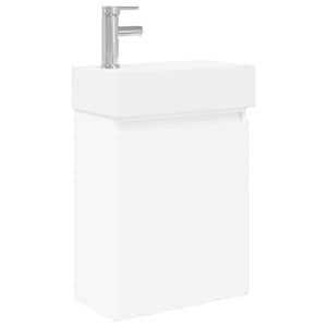 vidaXL Vannitoa vanity &uuml;ksus koos segistiga Valge 45,5 x 22,5 x 84 cm