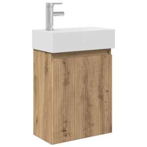 vidaXL Vannitoa vanity &uuml;ksus koos segistiga Artisan tamm