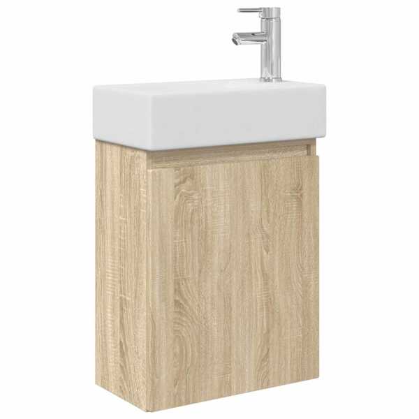 vidaXL Vannitoa vanity &uuml;ksus koos segistiga Sonoma tamm