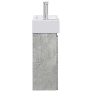 Koupelnová skříňka s baterií Betonově šedá 45,5 x 22,5 x 84 cm - obrázek 6